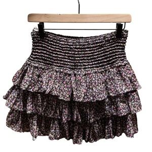 Reset by Jane Floral Tiered Mini Skirt
